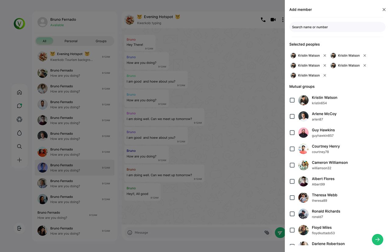 Voizzit chat — add member