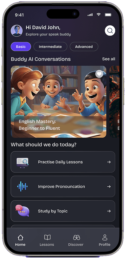 AI Speak — home & lessons