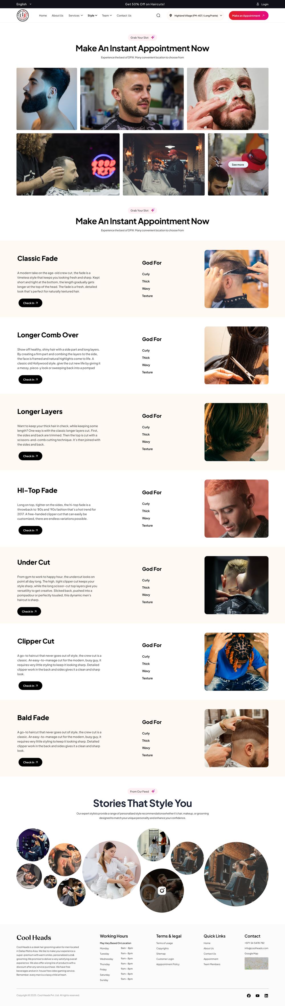 Cool Heads — styles page