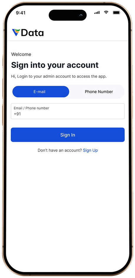 Data SaaS — sign in
