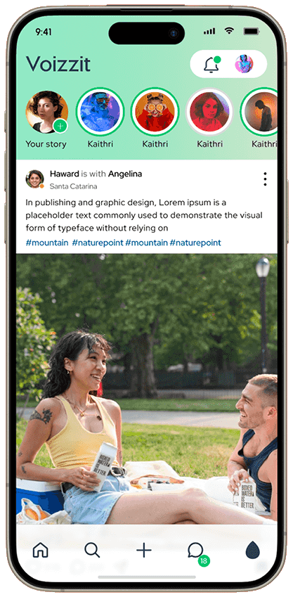 Voizzit chat — social feed