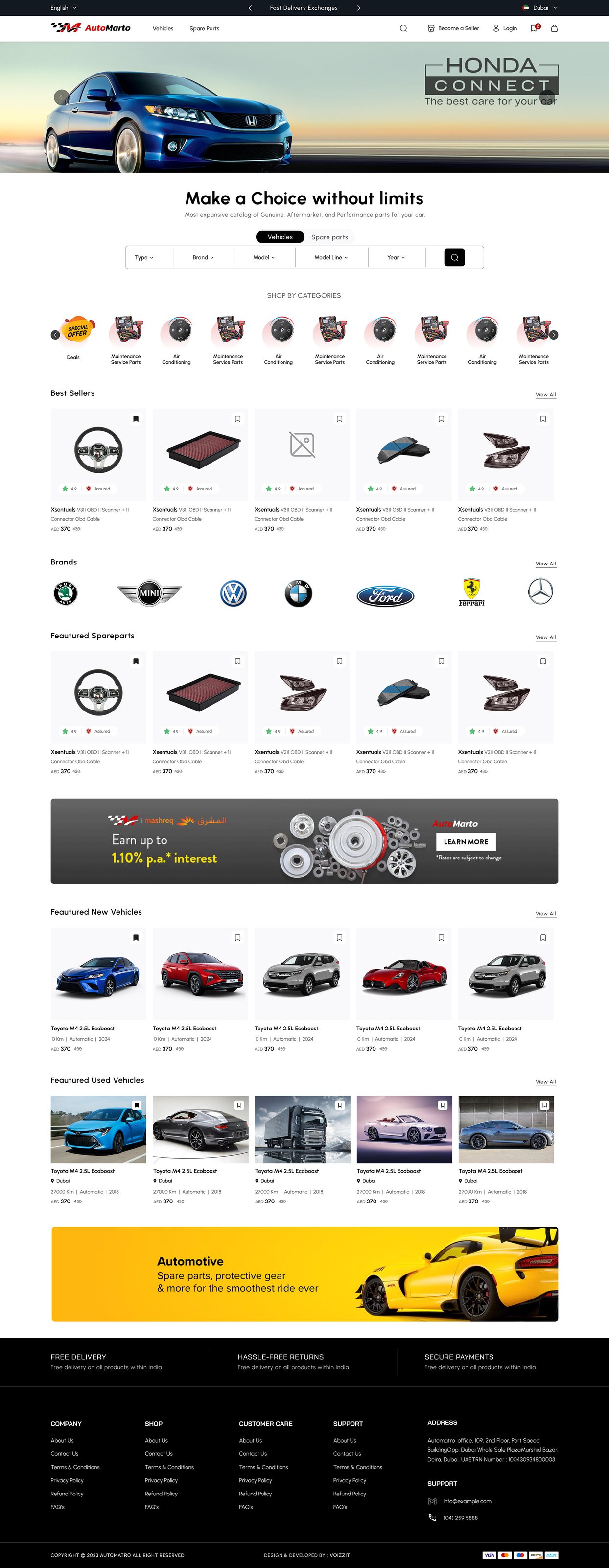 Automobile Marketplace Website — interface screen 01