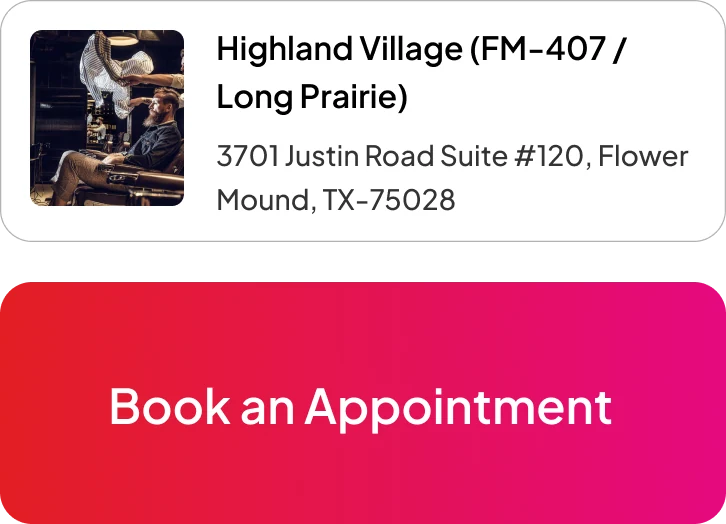 Highland Village shop card above a red Book an Appointment button