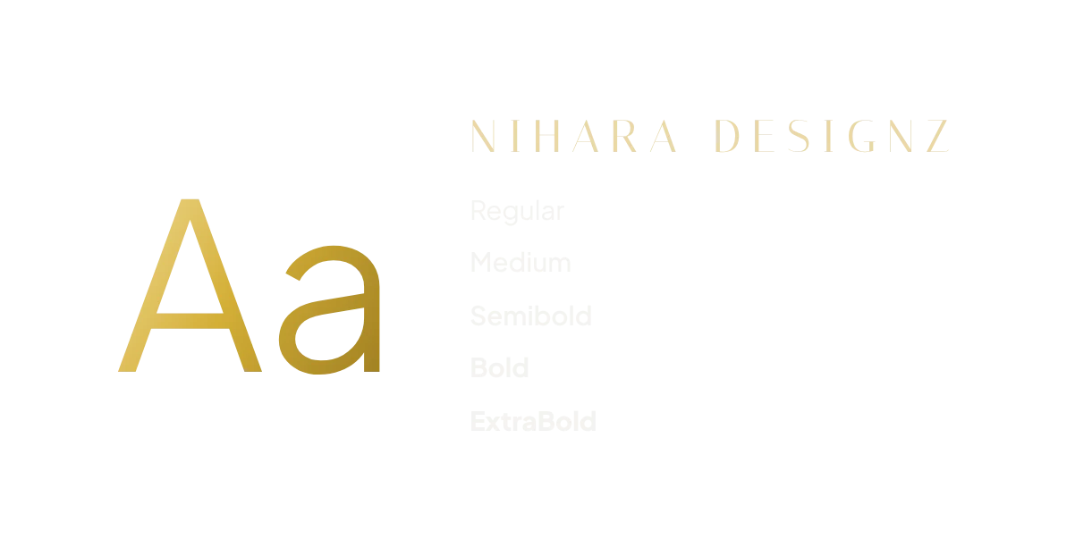 Typography: Plus Jakarta Sans weights and the Italiana logotype